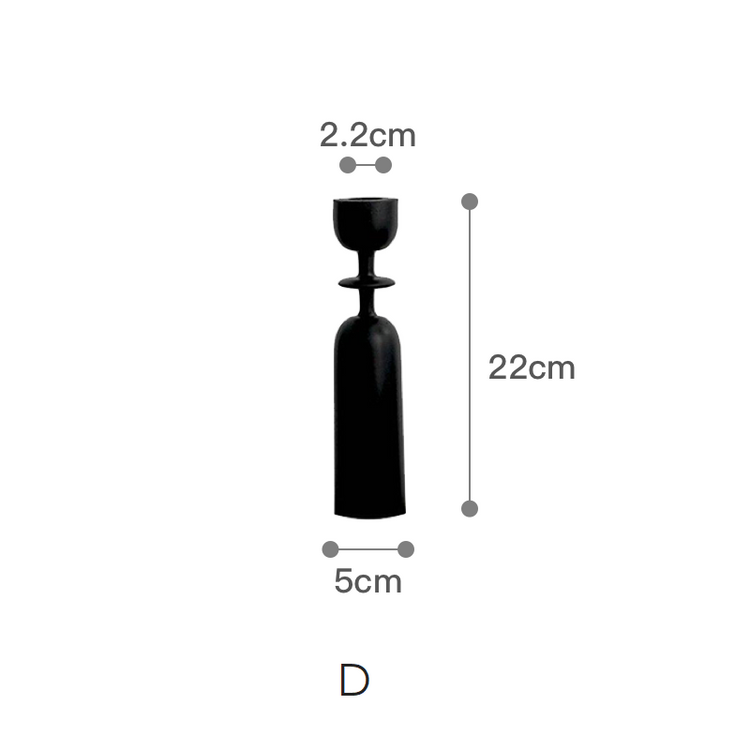 Black Wood Nordic Candleholders - MAHOGANY STREET