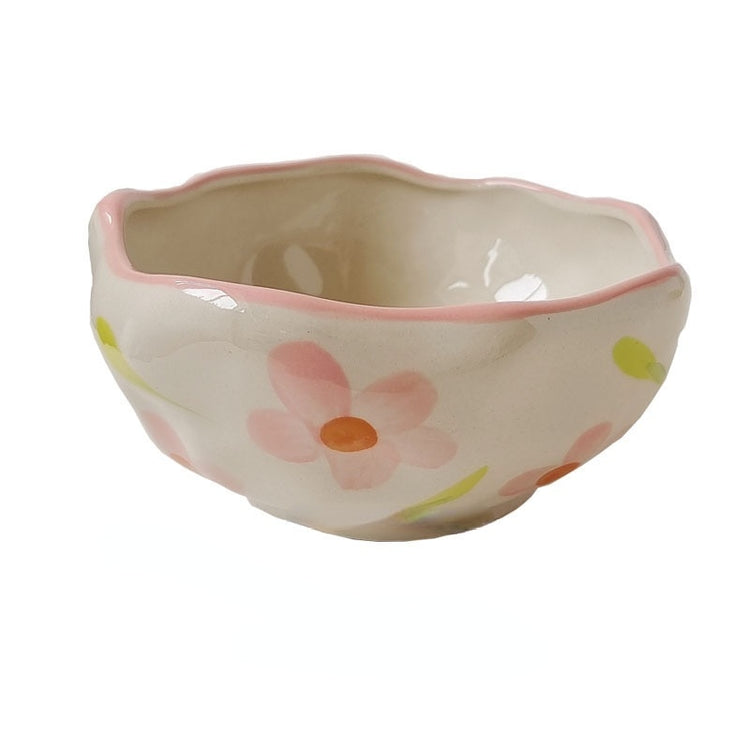 Bright and Vibrant Irregular Ceramic Dinner Bowls