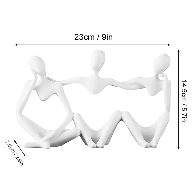 Friendship Abstract Nordic Style Resin Figurine
