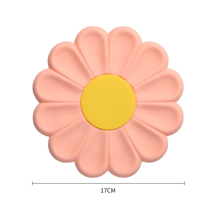 Daisy Shape Silicone Table Coasters - set of 2