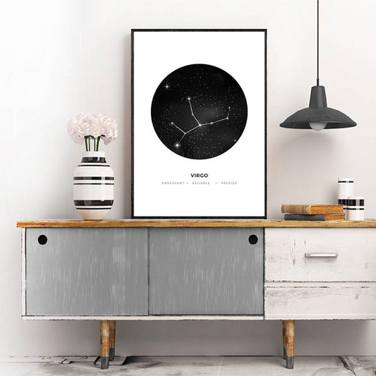 Astrology Signs Minimalist Canvas Prints - MAHOGANY STREET