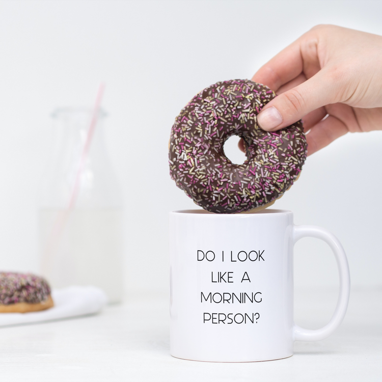 White Ceramic Do I Look Like A Morning Person Mug