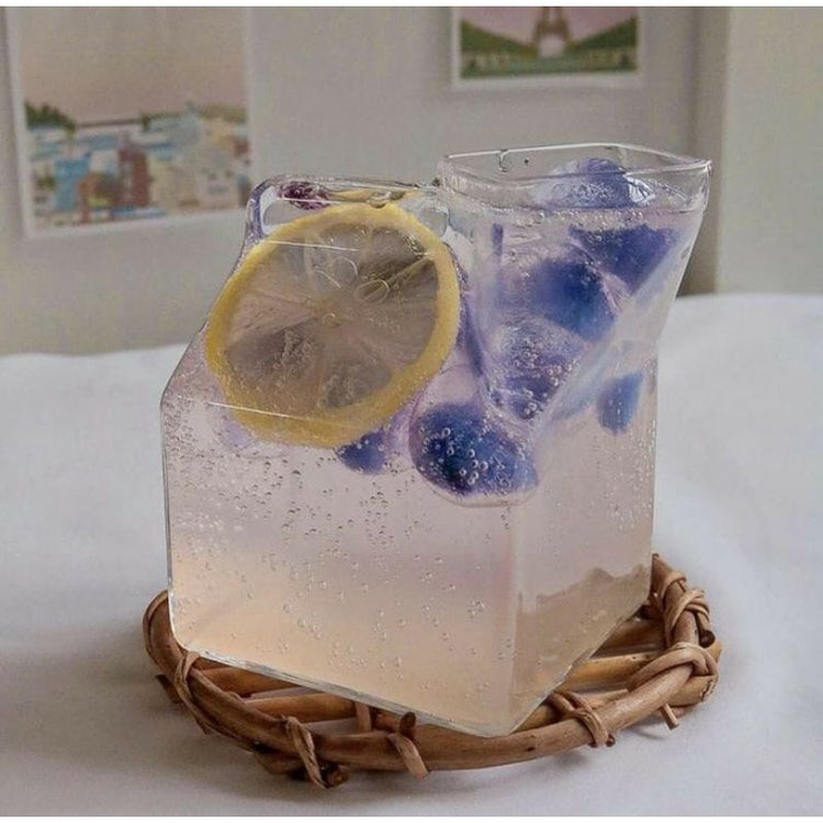 Milk Carton Shaped Glass Jug
