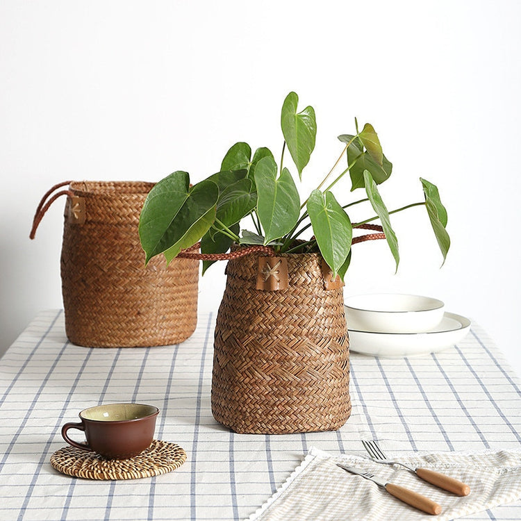 Natural Seagrass Storage Basket - MAHOGANY STREET