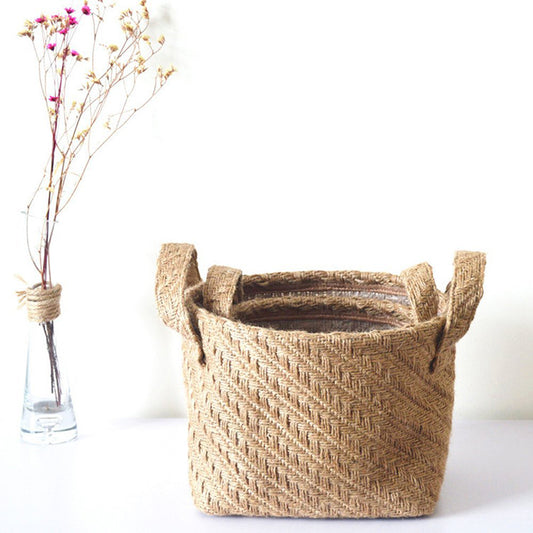 Braided Fabric Storage Basket - MAHOGANY STREET