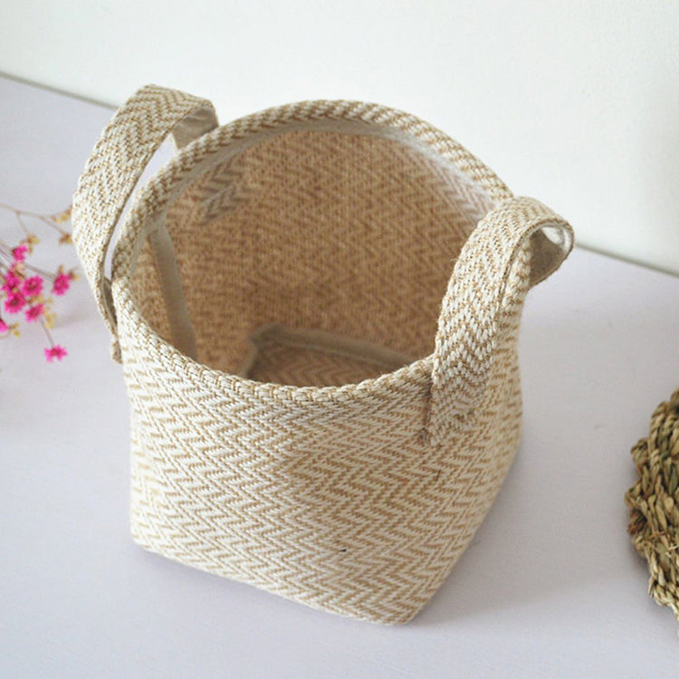Braided Fabric Storage Basket - MAHOGANY STREET