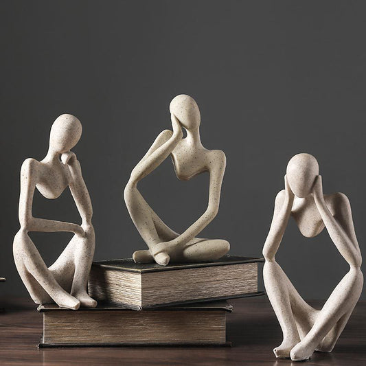 Minimalist Design Resin Thinker Statue - MAHOGANY STREET