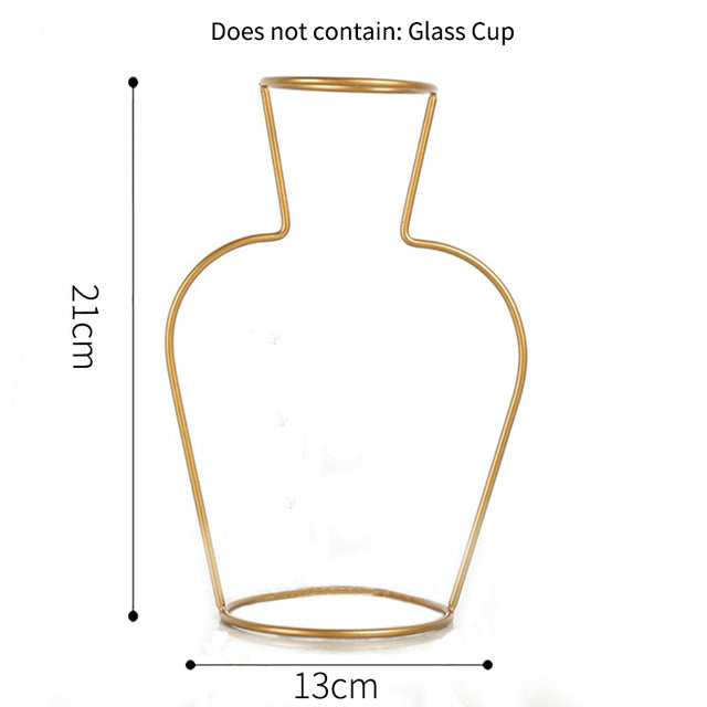 Wire Vase In Gold - MAHOGANY STREET