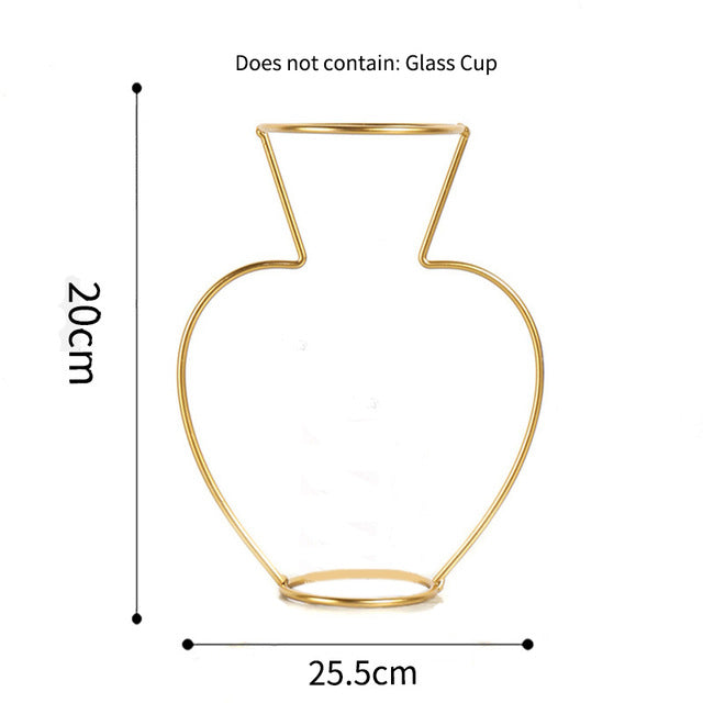 Wire Vase In Gold - MAHOGANY STREET