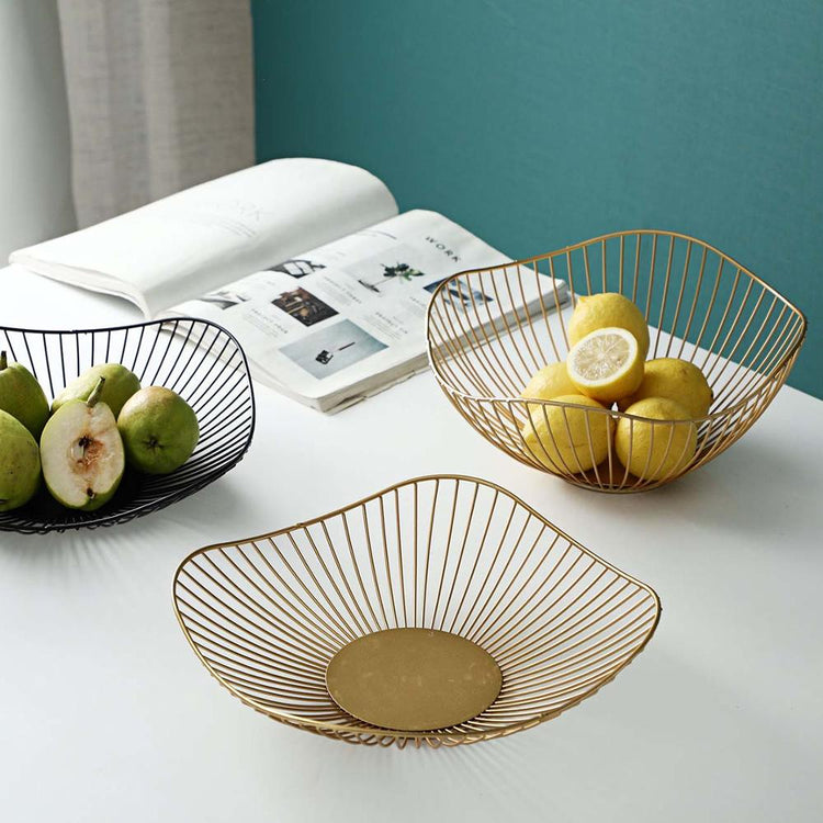 Irregular Shape Wire Fruit Bowl - MAHOGANY STREET