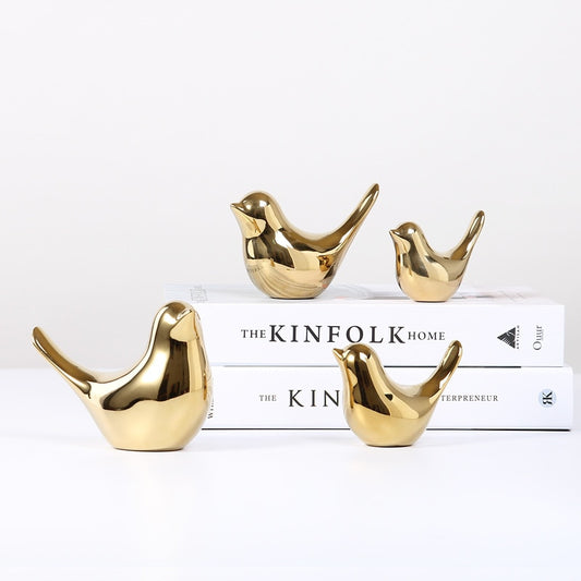 Bird Figurines In Gold - MAHOGANY STREET