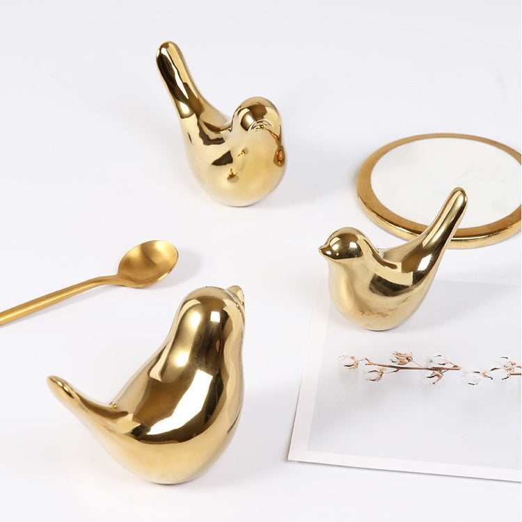 Bird Figurines In Gold - MAHOGANY STREET