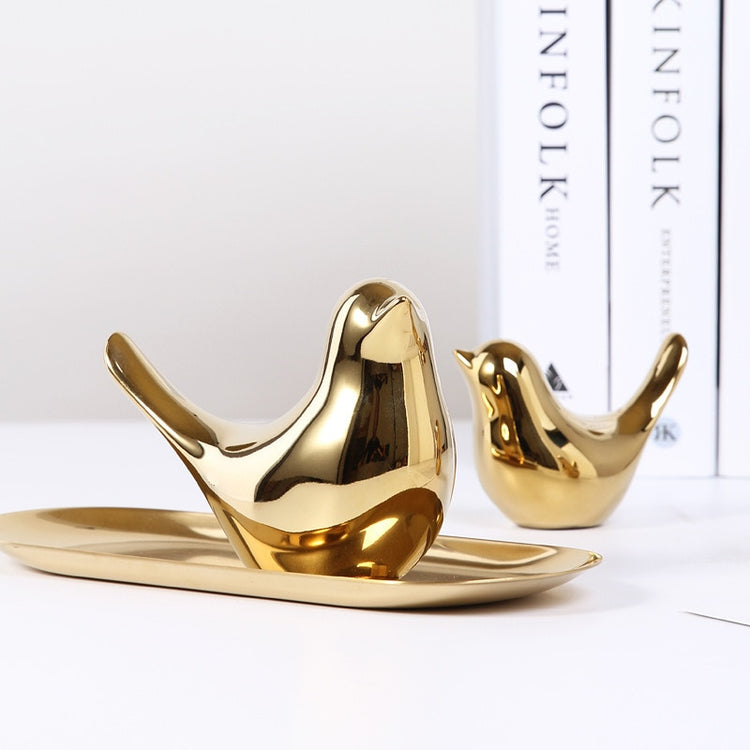 Bird Figurines In Gold - MAHOGANY STREET