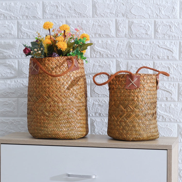 Natural Seagrass Storage Basket - MAHOGANY STREET