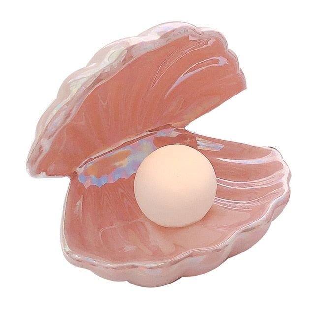 Decorative Ceramic Clam Shaped Lamp