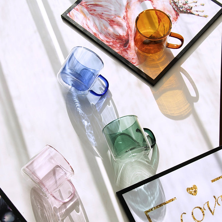 Double Wall Colorful Glass Cups - MAHOGANY STREET