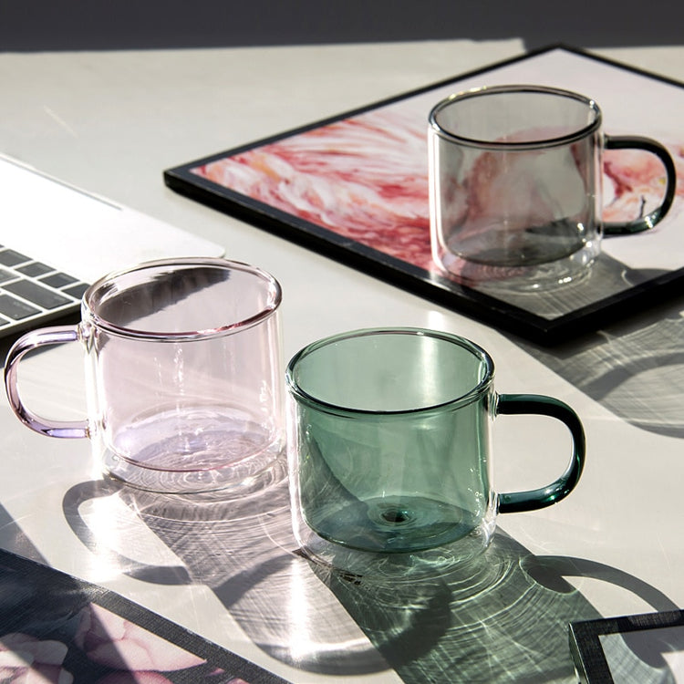 Double Wall Colorful Glass Cups - MAHOGANY STREET