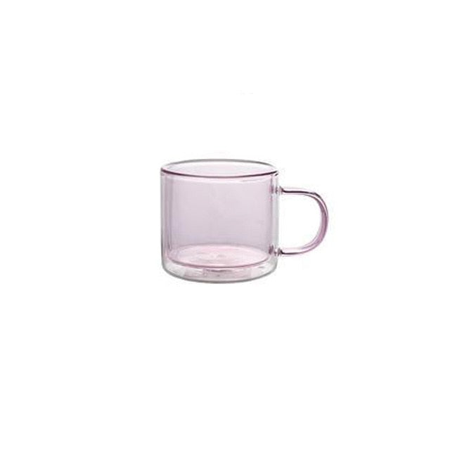 Double Wall Colorful Glass Cups - MAHOGANY STREET