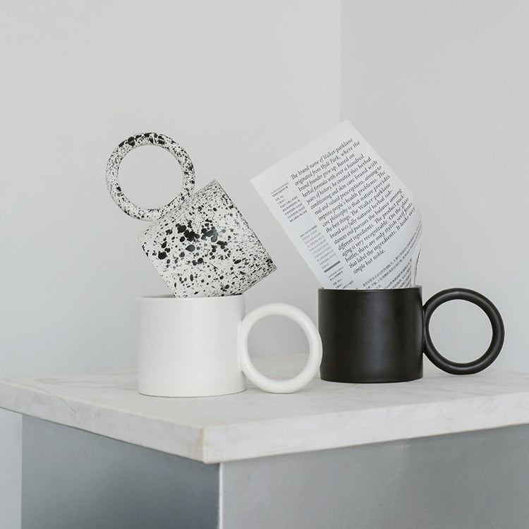Modern Design Oversized Handle Mugs - MAHOGANY STREET