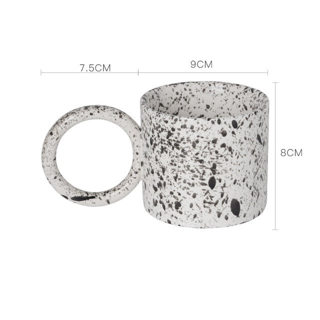 Modern Design Oversized Handle Mugs - MAHOGANY STREET