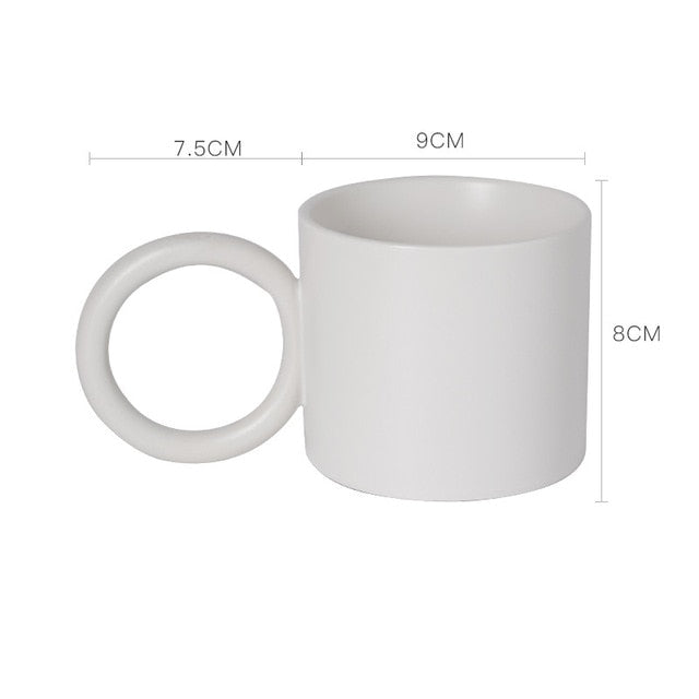 Modern Design Oversized Handle Mugs - MAHOGANY STREET