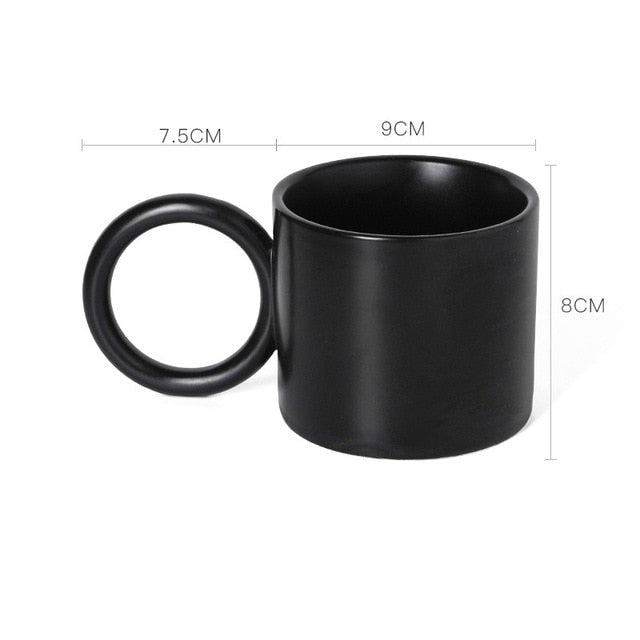 Modern Design Oversized Handle Mugs - MAHOGANY STREET