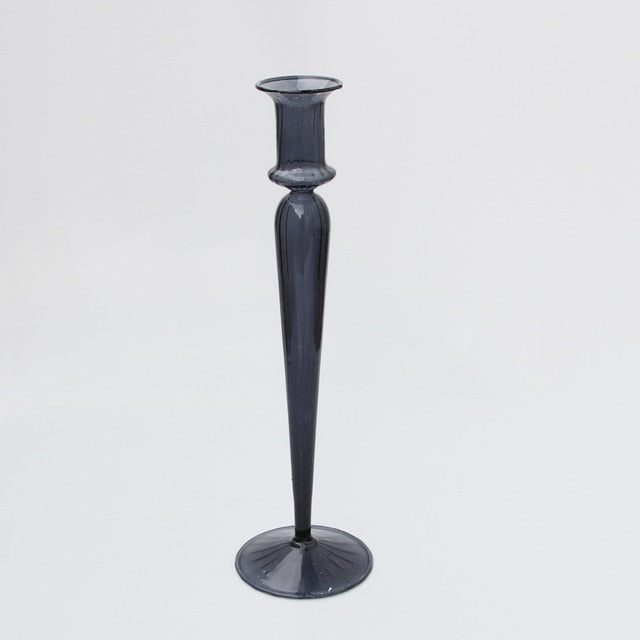 Tall Glass Vintage Candle Holders - MAHOGANY STREET