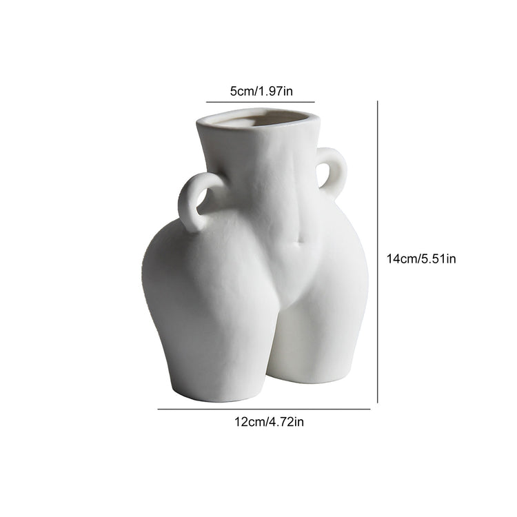Body Shaped Handcrafted Ceramic Vase - MAHOGANY STREET
