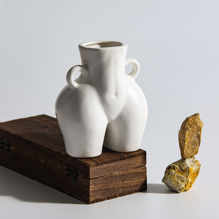Body Shaped Handcrafted Ceramic Vase - MAHOGANY STREET