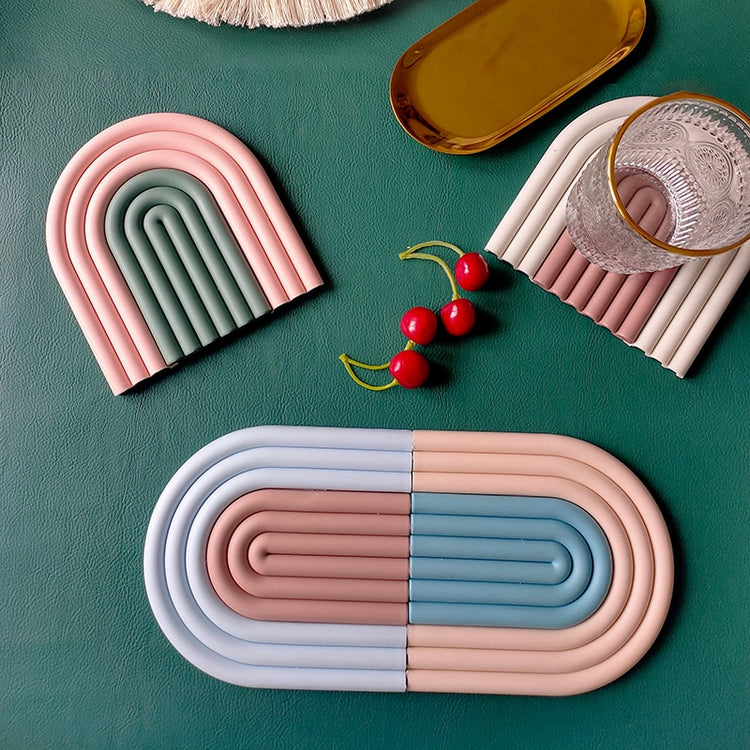 Silicone Rainbow Coasters - MAHOGANY STREET