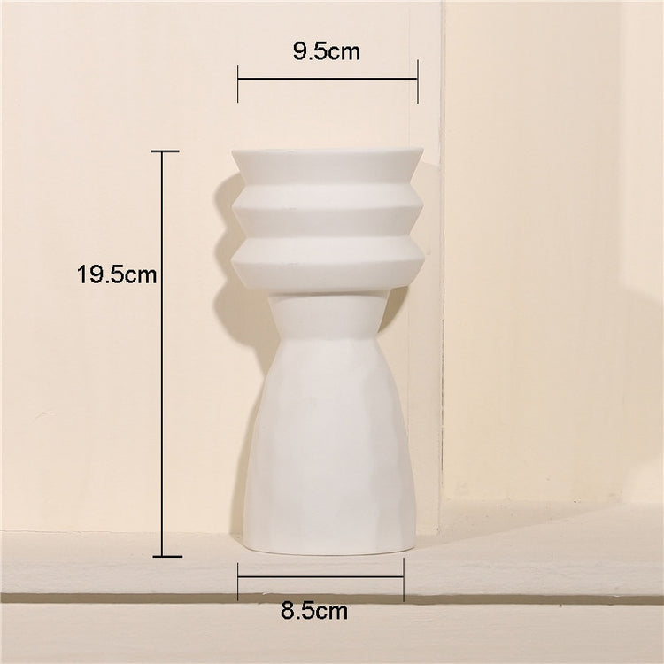 White Ceramic Craft Vases - MAHOGANY STREET