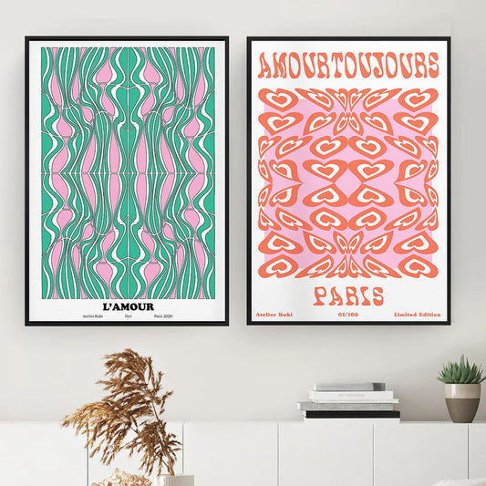 Retro Design Paris Canvas Prints - MAHOGANY STREET