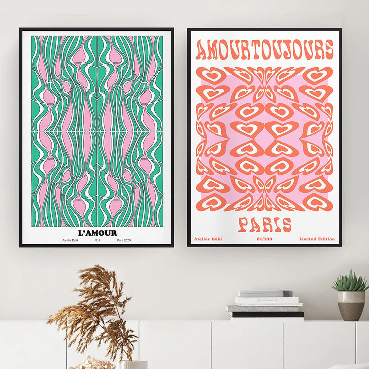 Retro Design Paris Canvas Prints - MAHOGANY STREET