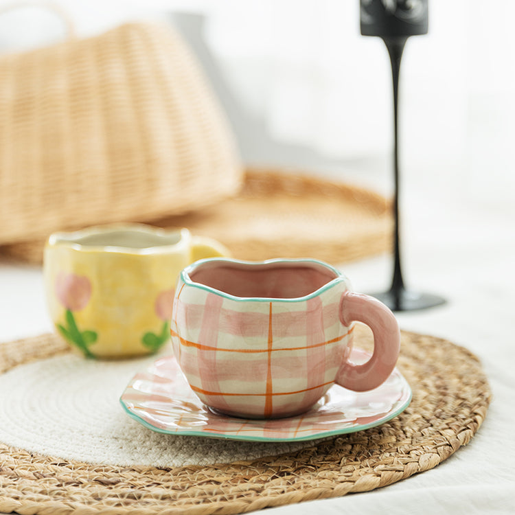 Hand-Painted Ceramic Mug Sets - MAHOGANY STREET