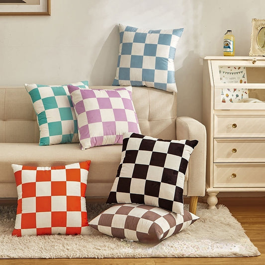 Colorful Decorative Checked Cushion Covers - MAHOGANY STREET