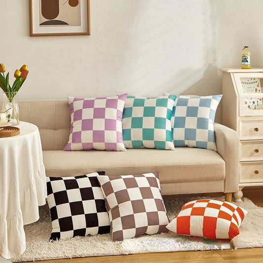 Colorful Decorative Checked Cushion Covers - MAHOGANY STREET