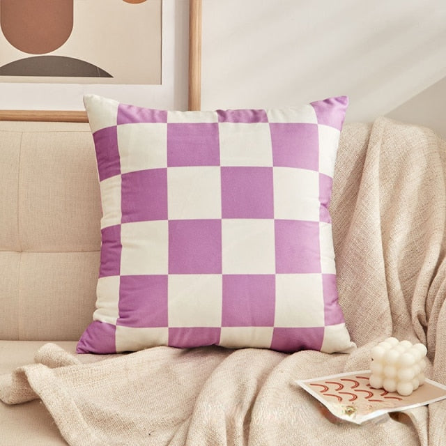Colorful Decorative Checked Cushion Covers - MAHOGANY STREET