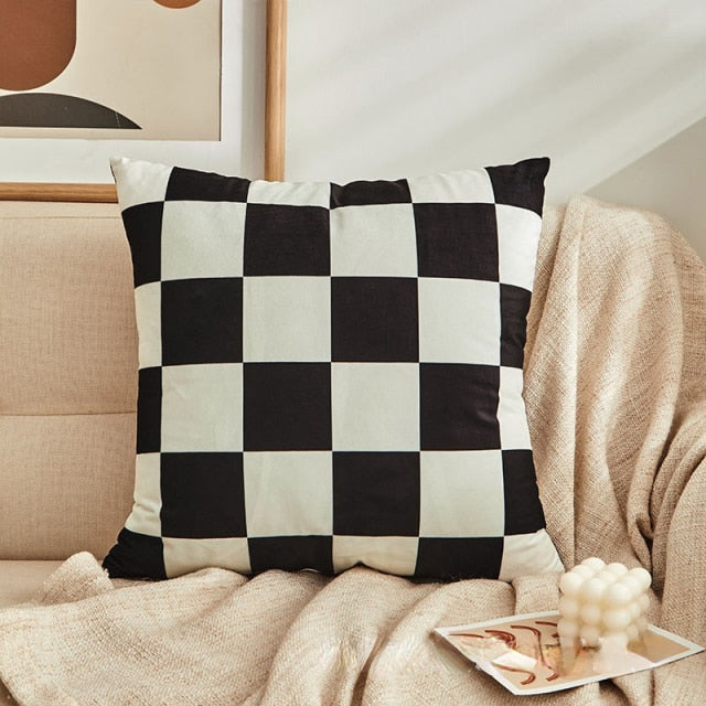 Colorful Decorative Checked Cushion Covers - MAHOGANY STREET