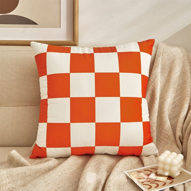 Colorful Decorative Checked Cushion Covers - MAHOGANY STREET