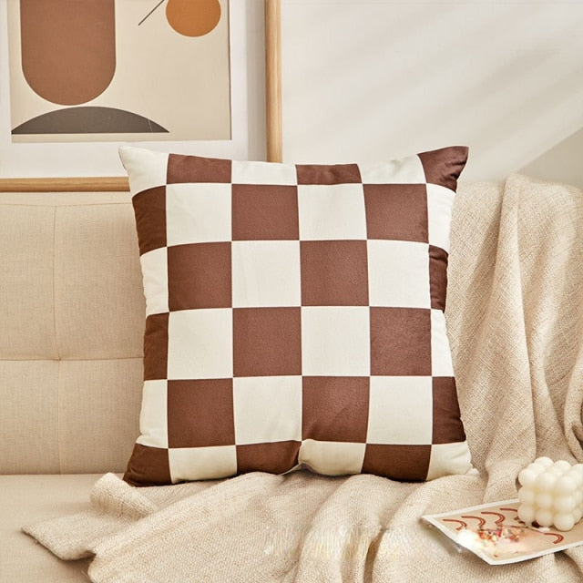 Colorful Decorative Checked Cushion Covers - MAHOGANY STREET