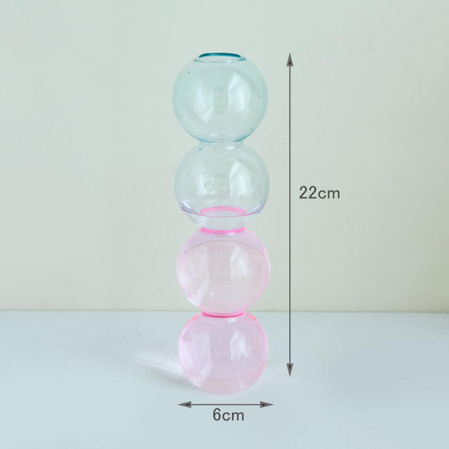Multicolor Bubble Vases In Soft Pastels - MAHOGANY STREET