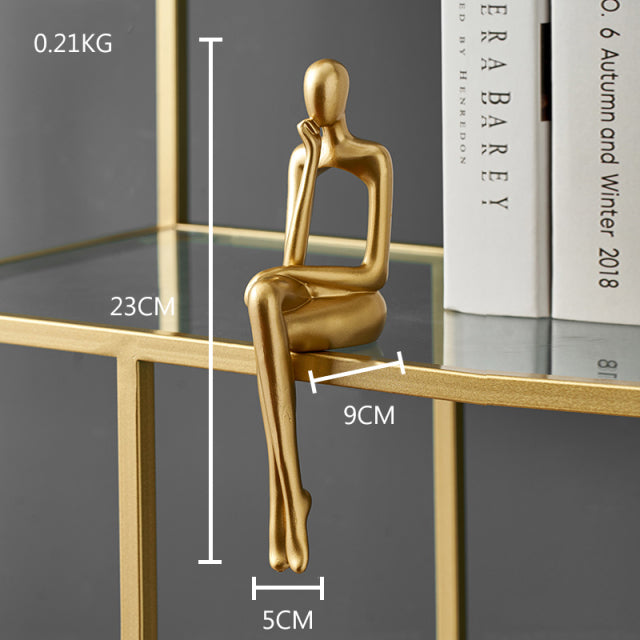 Abstract Decorative Figurines In Gold - MAHOGANY STREET