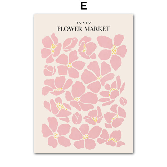 Fresh Pastel Flower Canvas Prints - MAHOGANY STREET