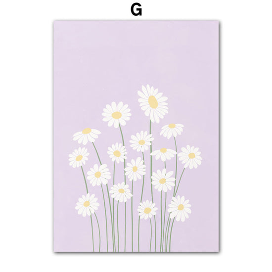 Fresh Pastel Flower Canvas Prints - MAHOGANY STREET