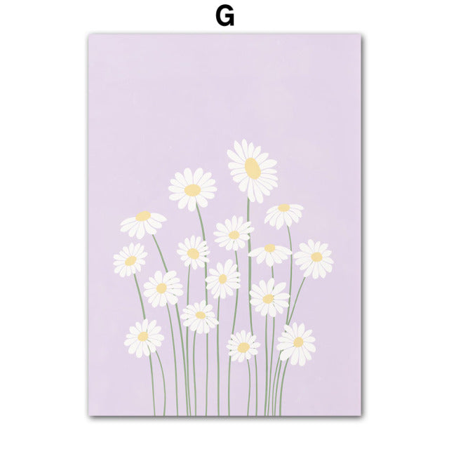 Fresh Pastel Flower Canvas Prints - MAHOGANY STREET