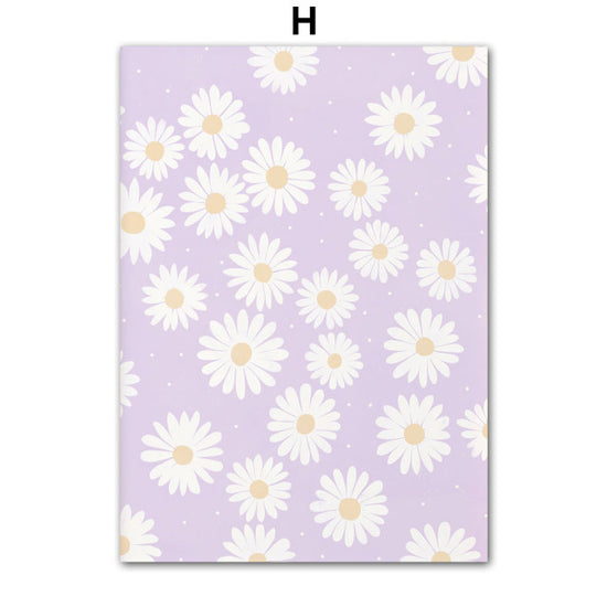 Fresh Pastel Flower Canvas Prints - MAHOGANY STREET