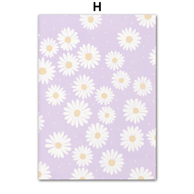 Fresh Pastel Flower Canvas Prints - MAHOGANY STREET