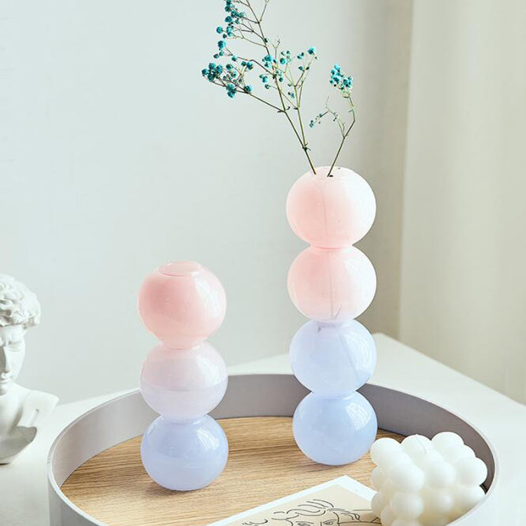 Multicolor Bubble Vases In Soft Pastels - MAHOGANY STREET