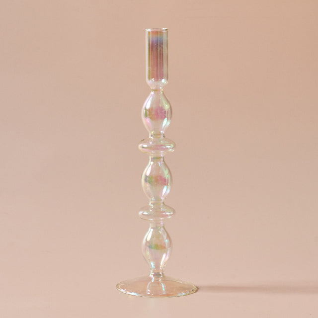 Shimmery Rainbow Iridescent Candle Holders - MAHOGANY STREET