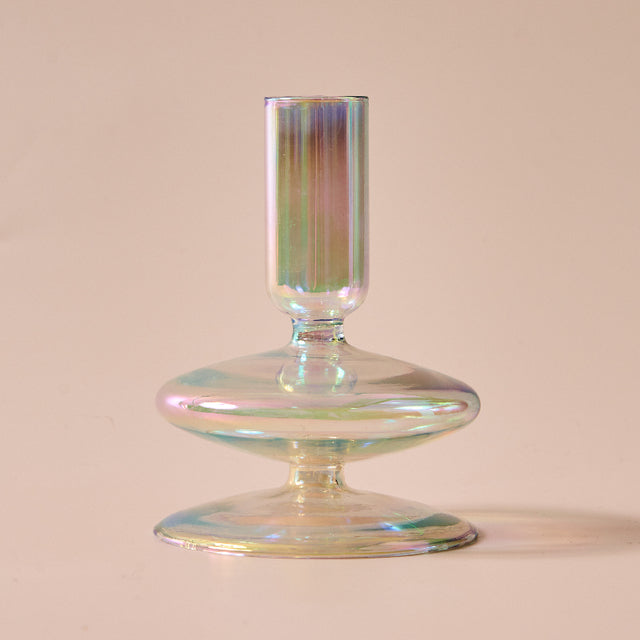 Shimmery Rainbow Iridescent Candle Holders - MAHOGANY STREET